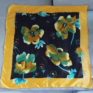 Vtg Nicole De Beauvon Paris Silky Floral Scarf 34" x 34"